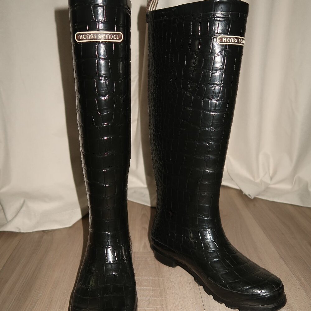 Henri Bendel Croc Rain Boots